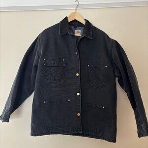 Black Carhartt Blanket-Lined Canvas Jacket